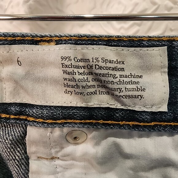 Anne Taylor Loft Women's original boot fit medium wash whiskered denim jean sz 6 - Picture 4 of 11